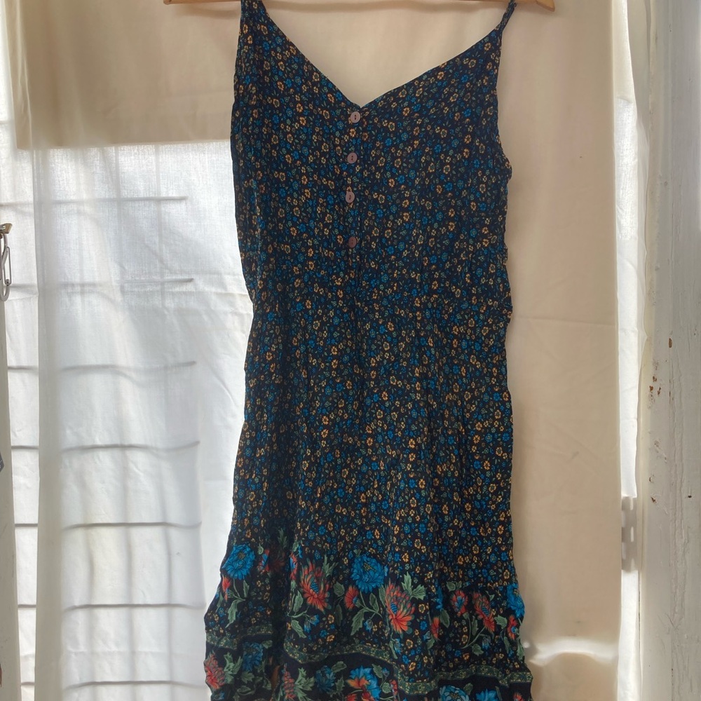 Floral Sundress Button-Down Top